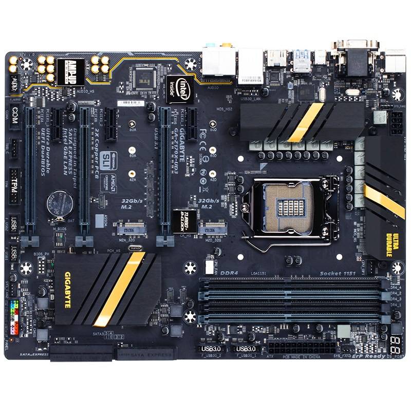 移动端:gigabyte 技嘉 z170x-ud3 主板 1099元包邮,赠4g内存