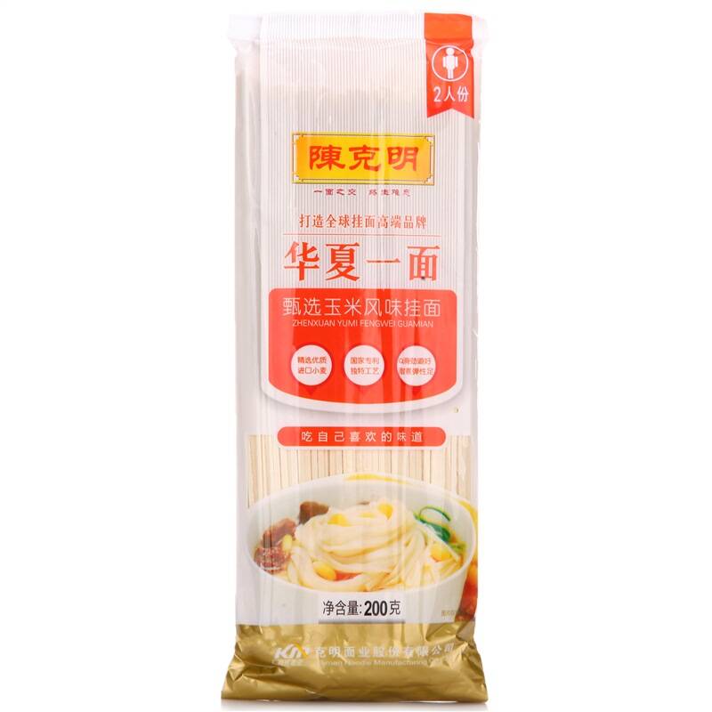 陈克明 面条 华夏一面 甄选玉米风味挂面 200g