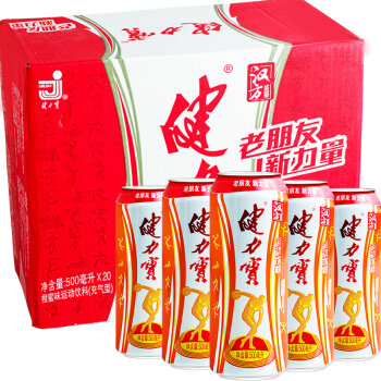 移动端:jianlibao 健力宝 运动饮料橙蜜味汉方1箱 500