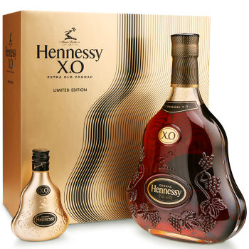 轩尼诗(hennessy)洋酒 xo干邑白兰地 礼盒版套装(700ml 50ml)(2016年