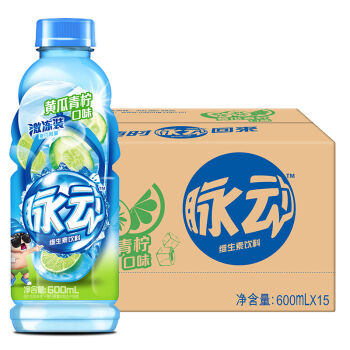 脉动(mizone) 维生素饮料 酷冰黄瓜青柠味 600ml*15瓶