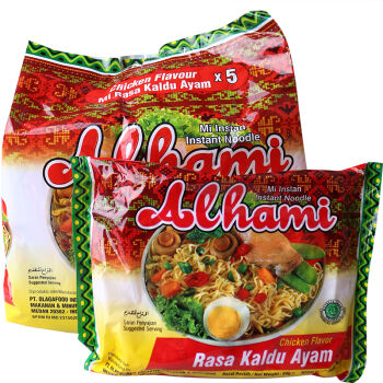 alhami阿乐汉鸡肉味方便面300g*2包