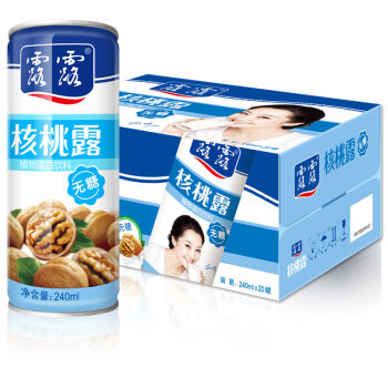 京东超市露露lolo无糖核桃露240ml24罐整箱
