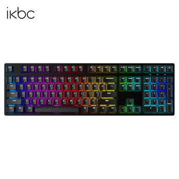 ikbc F410 108键 有线机械键盘 黑色 Cherry茶轴 RGB