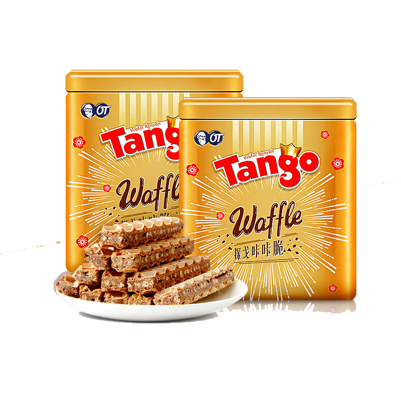 印尼Tango咔咔脆巧克力夹心饼干罐装325g  19.9元包邮
