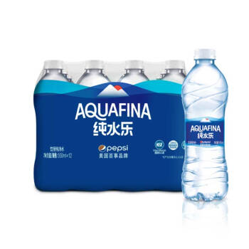 pepsi 百事 纯水乐 AQUAFINA 饮用天然水饮用水 550ml*12瓶 整箱装 百事可乐出品