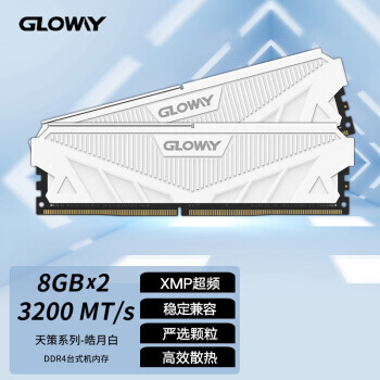 5日0点：GLOWAY 光威 天策系列 DDR4 3200MHz 台式机内存 16GB（8GBx2）套装 285元 包邮（使用折学系满250元减15元优惠券低至274元）