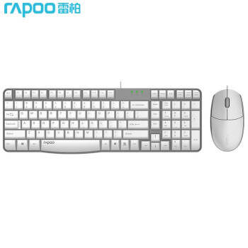 RAPOO 雷柏 X100S 有線鍵鼠套裝 白色