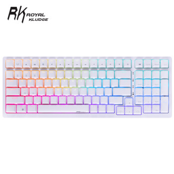 ROYAL KLUDGE RK98 有線機械鍵盤 100鍵 白色 茶軸