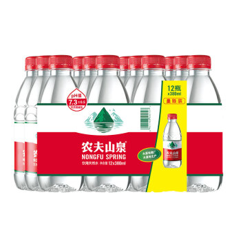 限地区：农夫山泉 饮用天然水塑膜量贩装 380ml*12瓶