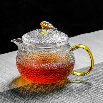 雅集 锤纹玻璃茶壶 家用过滤煮茶壶 耐高温泡茶功夫茶具