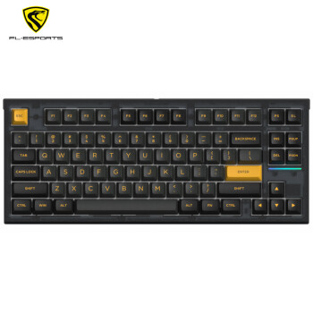 FL·ESPORTS 腹靈 FL750 83鍵 RGB 無線三模熱插拔機械鍵盤 黑透 BOX二代V2白軸