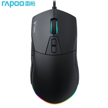 RAPOO 雷柏 V360 有线鼠标 6200DPI RGB 黑色