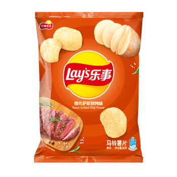Lay\'s 乐事 薯片 德克萨斯烧烤味 56克
