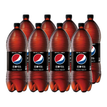 pepsi 百事 可乐 无糖 Pepsi  碳酸饮料 汽水可乐 大瓶装 2L*8瓶 饮料整箱 百事出品