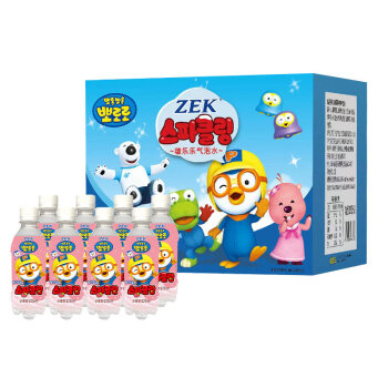 有券的上：ZEK &啵乐乐草莓牛奶味气泡水苏打水 多种口味汽水275ml*8瓶