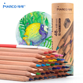 MARCO 马可 原木系列 6120-48CT 水溶性彩色铅笔 48色