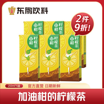 DONGPENG 东鹏 由柑柠檬茶 250ML*6盒/箱 柠檬果汁茶饮料果味茶 东鹏特饮出品