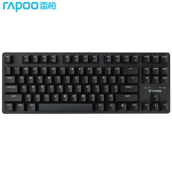RAPOO 雷柏 V500PRO 87键 2.4G无线机械键盘 黑色 雷柏青轴 无光