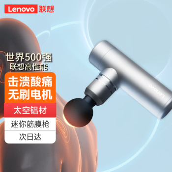 Lenovo 联想 筋膜枪专业级运动足底腿部头部脖子腹部按摩太空铝材迷你筋膜枪生日礼物男女