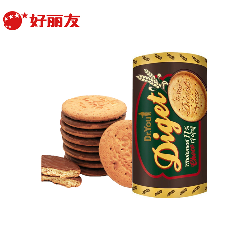 plus会员、概率券：好丽友 韩国原装进口全麦饼干巧克力味 225g 1元+运费（需用券）