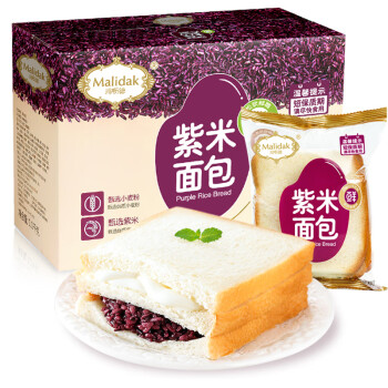 玛呖德malidakmldzm770紫米面包紫米夹心奶酪切片三明治面包营养早餐770g