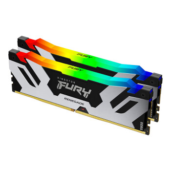 Kingston 金士顿 FURY 32GB(16G×2)套装 DDR5 7200 台式机内存条 Renegade叛逆者系列 RGB灯条 骇客神条
