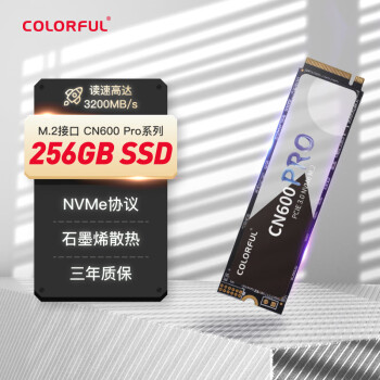 COLORFUL 七彩虹 CN600 电竞款 NVMe M.2 固态硬盘 256GB PRO（PCI-E3.0）