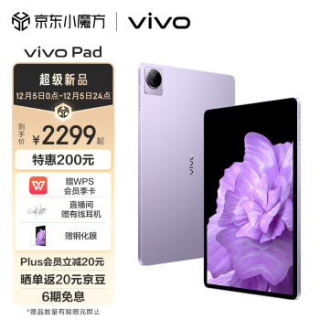 vivo Pad 10.95英寸平板电脑 8GB+128GB 雪青紫