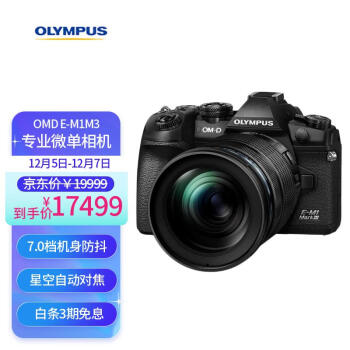 OLYMPUS 奥林巴斯E-M1 Mark III M4/3画幅微单相机黑色12-100mm F4.0