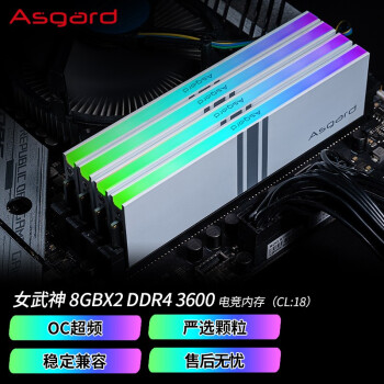 Asgard 阿斯加特 瓦尔基里系列 女武神 DDR4 3600MHz RGB 台式机内存 16GB（8Gx2）套装