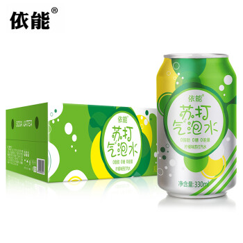 yineng 依能 苏打汽泡水 柠檬味 330ml*24罐