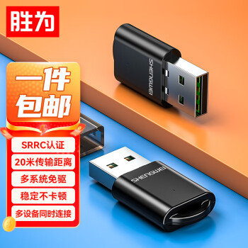 shengwei 胜为 EBT5001G USB蓝牙适配器 5.0 20m 黑色