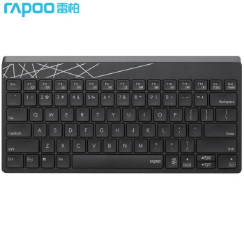 RAPOO 雷柏 K800 78键 2.4G无线薄膜键盘 黑色 无光