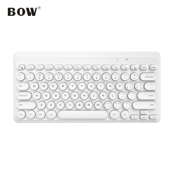 B.O.W 航世 K-610 79键 2.4G无线薄膜键盘 白色 无光