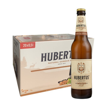 HUBERTUS 狩猎神（Hubertus）白啤酒500ml*20瓶 整箱装 德国原装进口 瓶装啤酒