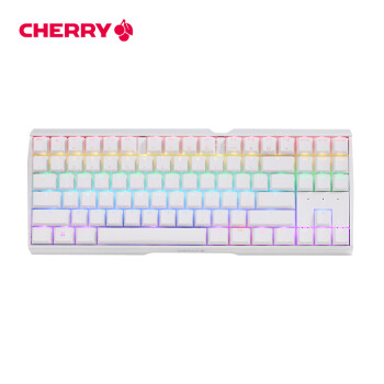 CHERRY 樱桃 MX3.0S TKL 机械键盘 G80-3877HXAEU-0 RGB灯效 游戏键盘 有线键盘机械  白色 茶轴