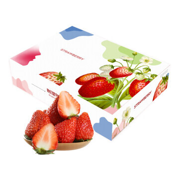 PLUS會員：京覓 丹東紅顏草莓 約重750g/24-36顆 69.9元（需買3件，共209.7元，需用券）