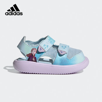 adidas 阿迪达斯 春夏冰雪奇缘联名女婴童软底魔术贴儿童运动凉拖鞋沙滩鞋