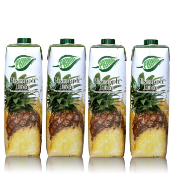 PRIMA 普瑞达 地中海塞浦路斯进口 100%菠萝汁家庭装1L×4瓶   大瓶装纯果汁饮料