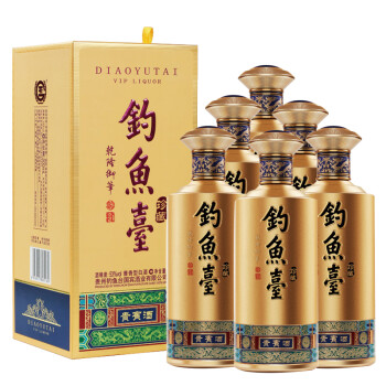 钓鱼台贵宾酒珍藏版酱香型白酒53度500ml6瓶整箱装年货送礼