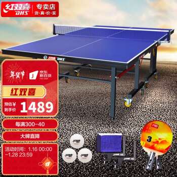 DHS 红双喜 TK2019 乒乓球桌 蓝色