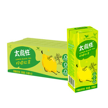 统一 太魔性 柠檬红茶 网红茶 经典柠檬茶风味饮品 250ml*24盒（新老包装随机发货） 21.89元