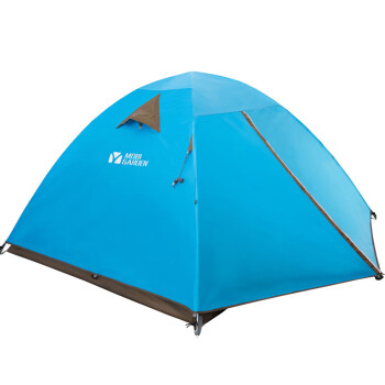 牧高笛 旅游野营露营防风防雨透气三季3人双层帐篷 QR3 EXZ1529001 蓝色