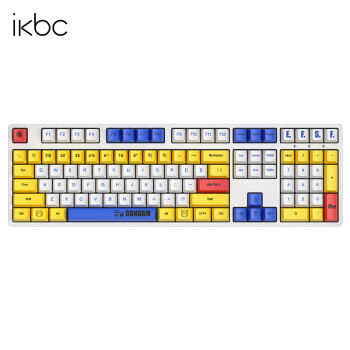ikbc RX-78-2 高达限定 87键 2.4G无线机械键盘 白色 Cherry青轴 无光