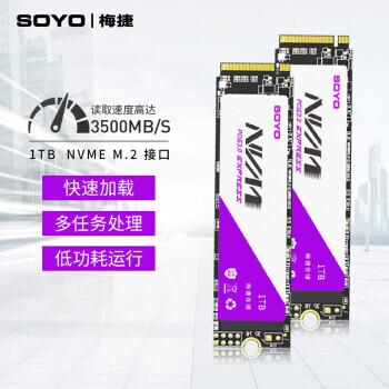 SOYO 梅捷 M.2 固态硬盘 1TB 279元
