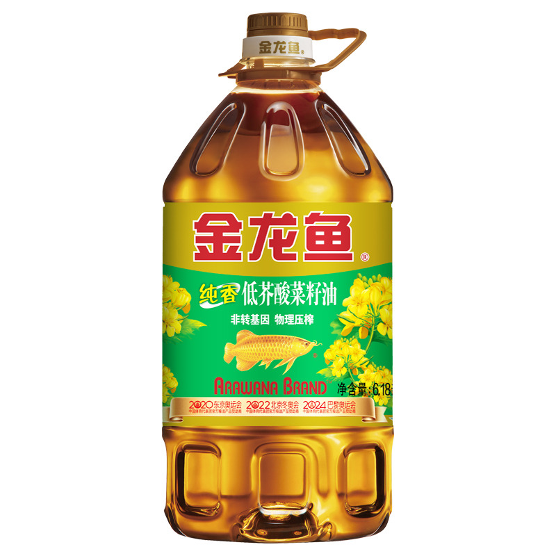 金龙鱼非转纯香低芥酸菜籽油6.18L*2桶 179.82元包邮（89.91元/桶）