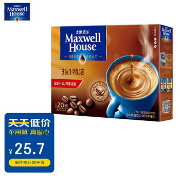 麦斯威尔 三合一 特浓速溶咖啡饮品 260g