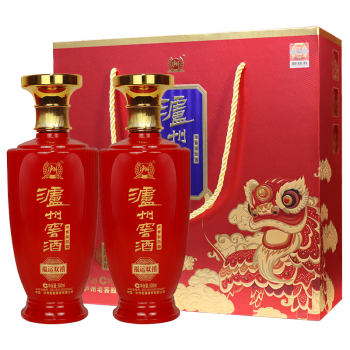 瀘州老窖瀘州luzhou濃香型白酒高度酒52度瀘州福500ml2瓶