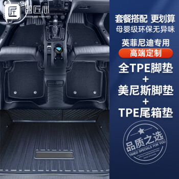 智匠心 TPE汽車腳墊后備箱墊專車專用適用于英菲尼迪QX50/Q50L定制